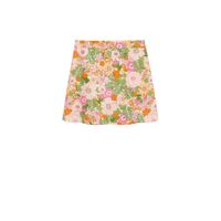 Mango gebloemde rok oranje/roze/groen - thumbnail