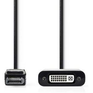 DisplayPort - DVI-Kabel | DisplayPort Male - DVI-D 24+1-Pins Female | 0,2 m | Zwart [CCGB37250BK02]