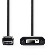 DisplayPort - DVI-Kabel | DisplayPort Male - DVI-D 24+1-Pins Female | 0,2 m | Zwart [CCGB37250BK02] - thumbnail