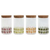 Tin Home ESPRIT Geel Groen Natuurlijk Kurk Siliconen Borosilicaatglas Shabby Chic 1 L (4 Stuks)