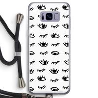 Eye pattern #2: Samsung Galaxy S8 Transparant Hoesje met koord