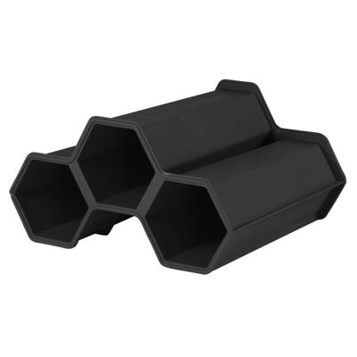 EDA Stapelbaar wijnrek module - voor 3x flessen - L34 x B31 x H18 cm - Wijnfles houder hexagon