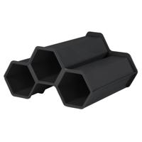 EDA Stapelbaar wijnrek module - voor 3x flessen - L34 x B31 x H18 cm - Wijnfles houder hexagon
