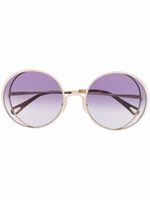 Chloé Eyewear lunettes de soleil Tayla à monture ronde oversize - Tons neutres