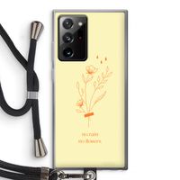 No rain no flowers: Samsung Galaxy Note 20 Ultra / Note 20 Ultra 5G Transparant Hoesje met koord