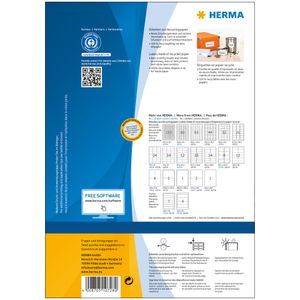 HERMA 10728 printeretiket Wit Zelfklevend printerlabel
