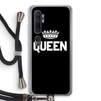 Queen zwart: Xiaomi Mi Note 10 Transparant Hoesje met koord