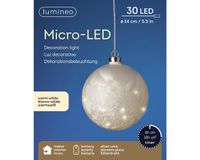 MicroLED bal d14 cm frost kerst - Lumineo