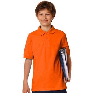 Oranje poloshirt voor jongens XL (12/14)  -