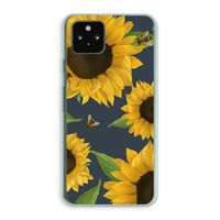 Sunflower and bees: Google Pixel 5a 5G Transparant Hoesje