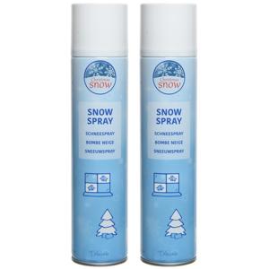 Sneeuwspray - 2x - wit - 300 ml - spuitsneeuw - kunstsneeuw - nepsneeuw - sneeuw decoratie