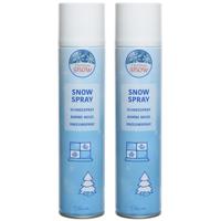 Sneeuwspray - 2x - wit - 300 ml - spuitsneeuw - kunstsneeuw - nepsneeuw - sneeuw decoratie