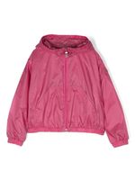 Moncler Enfant logo-print zip-up hooded jacket - Rose - thumbnail