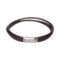 AZE Jewels Armband Dainty Three String Brown - thumbnail