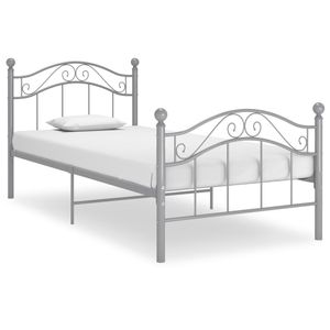 Bedframe metaal grijs 90x200 cm