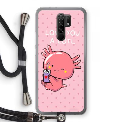 Love You A Lotl: Xiaomi Redmi 9 Transparant Hoesje met koord