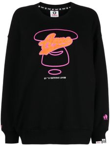 AAPE BY *A BATHING APE® sweat en coton à logo brodé - Noir