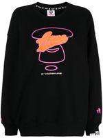 AAPE BY *A BATHING APE® sweat en coton à logo brodé - Noir