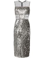 Jenny Packham robe mi-longue Nixie à sequins - Noir