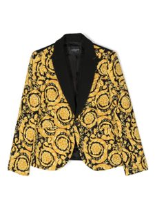 Versace Kids blazer à motif baroque - Or