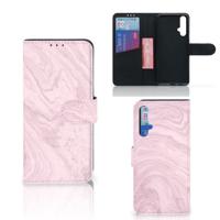 Honor 20 Bookcase Marble Pink - Origineel Cadeau Vriendin