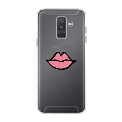 Kusje: Samsung Galaxy A6 Plus (2018) Transparant Hoesje
