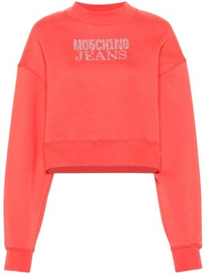 MOSCHINO JEANS Sweater verfraaid met kristallen - Rood MOSCHINO JEANS Sweater verfraaid met kristallen - Rood