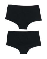 HEMA Dames Shorties Stretch Katoen - 2 Stuks Zwart (zwart)