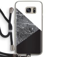 Combinatie marmer: Samsung Galaxy S7 Transparant Hoesje met koord