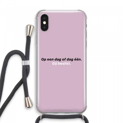 gij beslist: iPhone XS Max Transparant Hoesje met koord