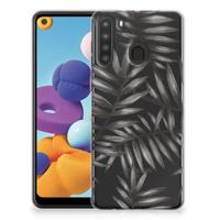 Samsung Galaxy A21 | TPU Case | Leaves Grey