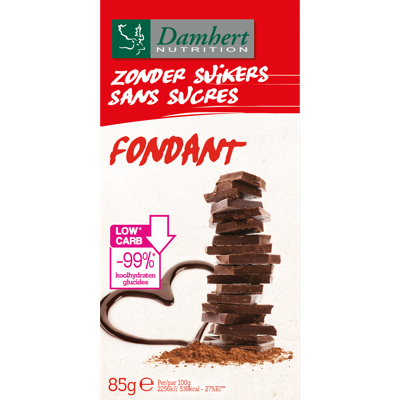 Damhert Zonder Suikers Chocoladetablet Fondant