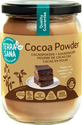 Terrasana Raw cacao antioxidant poeder in glas bio Terrasana Raw cacao antioxidant poeder in glas bio