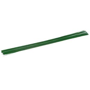 Steekdraad/binddraad - 60x st - groen - 1,2 x 400 mm - ijzerdraad/hobby draad