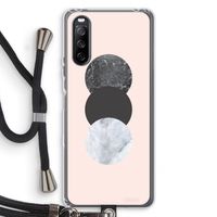 Marmeren cirkels: Sony Sony Xperia 10 III Transparant Hoesje met koord