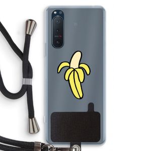 Banana: Sony Xperia 5 II Transparant Hoesje met koord