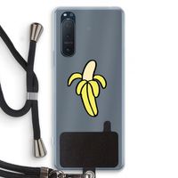 Banana: Sony Xperia 5 II Transparant Hoesje met koord