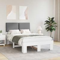 Bedframe met Gevoerd Hoofdgedeelte Lichtgrijs 120 x 190 cm