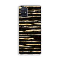 Gouden strepen: Galaxy A71 Transparant Hoesje