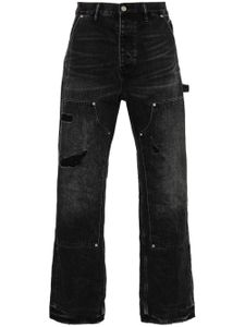 Purple Brand jean droit à détails nervurés - Noir