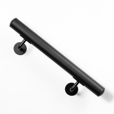 Zwarte aluminium trapleuning | Rond 50 mm
