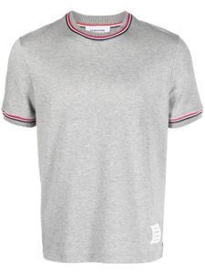 Thom Browne t-shirt à patch logo - Gris