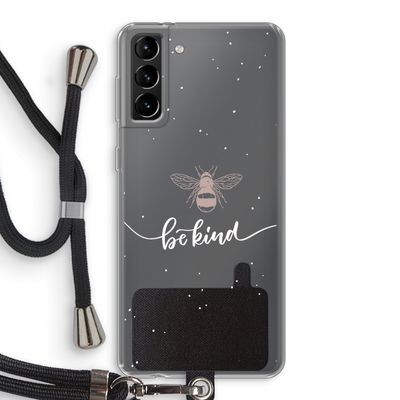 Be(e) kind: Samsung Galaxy S21 Plus Transparant Hoesje met koord