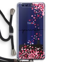 Hartjes en kusjes: Honor 9 Transparant Hoesje met koord