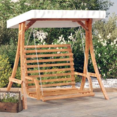 Schommelbank met luifel vurenhout met teak afwerking