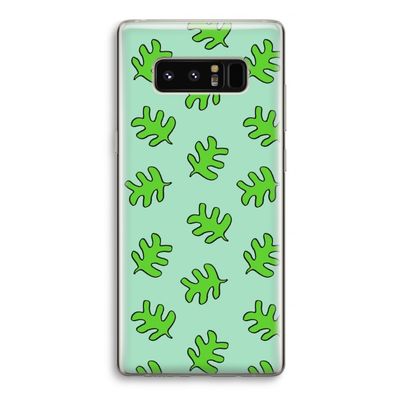 Groene blaadjes: Samsung Galaxy Note 8 Transparant Hoesje