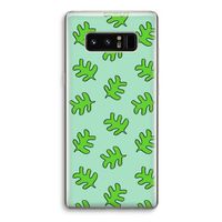 Groene blaadjes: Samsung Galaxy Note 8 Transparant Hoesje