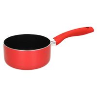 Steelpan/sauspan - Inductie - aluminium - rood/zwart - dia 16 cm - Steelpannen - thumbnail