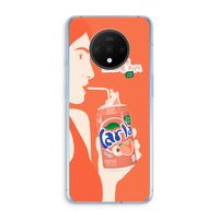 Peach please!: OnePlus 7T Transparant Hoesje