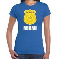 Police / politie embleem Miami verkleed t-shirt blauw voor dames - thumbnail